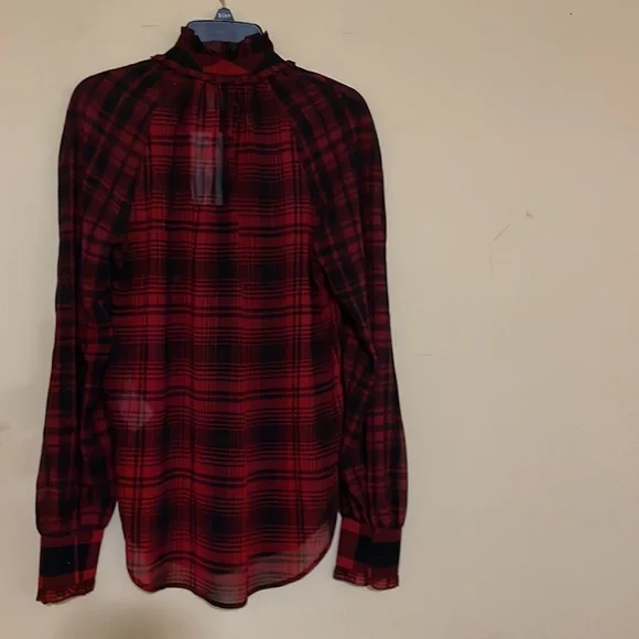 Polo Ralph Lauren Gorgeous Plaid Tie-Neck Blouse - Picture 4 of 4